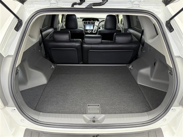 プリウスアルファ Sツーリングセレクション 純正HDDナビ 前後ドラレコ ETC 横滑り防止 オートライト フォグランプ TSC 純正18インチAWプッシュスタート スペアキー レザー調シートカバー(26枚目)