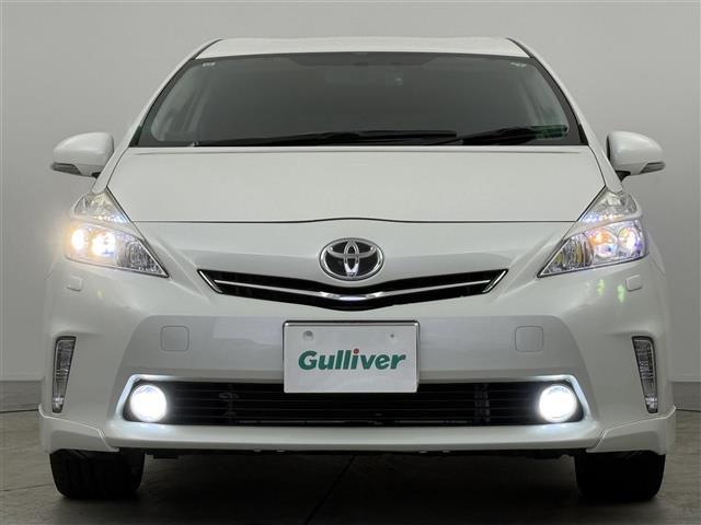 プリウスアルファ Sツーリングセレクション 純正HDDナビ 前後ドラレコ ETC 横滑り防止 オートライト フォグランプ TSC 純正18インチAWプッシュスタート スペアキー レザー調シートカバー(28枚目)