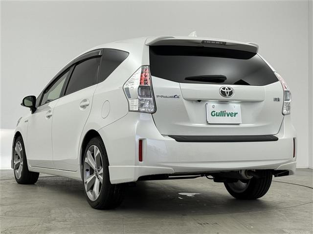 プリウスアルファ Sツーリングセレクション 純正HDDナビ 前後ドラレコ ETC 横滑り防止 オートライト フォグランプ TSC 純正18インチAWプッシュスタート スペアキー レザー調シートカバー(33枚目)