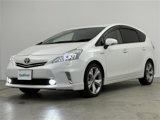 プリウスアルファ Sツーリングセレクション 純正HDDナビ 前後ドラレコ ETC 横滑り防止 オートライト フォグランプ TSC 純正18インチAWプッシュスタート スペアキー レザー調シートカバー(35枚目)