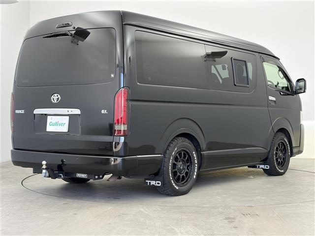 ハイエースワゴン ＧＬ　ＦＬＥＸコンプリートカー　シートアレンジ【ｆａｍｉｌｉａｒ】　ヒッチメンバー　防虫ネット　アミエース（左後網戸）　フロントバンパー　テールランプ　フォグランプ　社外ナビ　後席モニター　全方位カメラ（33枚目）