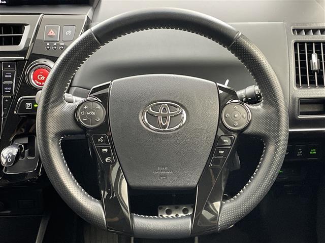 プリウスアルファ Sツーリングセレクション・G’s アルパイン製9インチナビ CD DVD Bluetooth フルセグTV バックカメラ ETC 前後ドライブレコーダー ハーフレザーシート 社外17インチアルミホイール HIDライト スマートキー(11枚目)