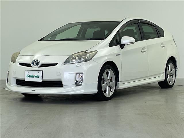 プリウス Sツーリングセレクション モデリスタエアロ 純正ナビ AM FM ワンセグ AUX SD CD DVD バックカメラ 前方ドライブレコーダー プッシュスタート LEDヘッドライト ETC スマートキー スペアキー 保証書(30枚目)