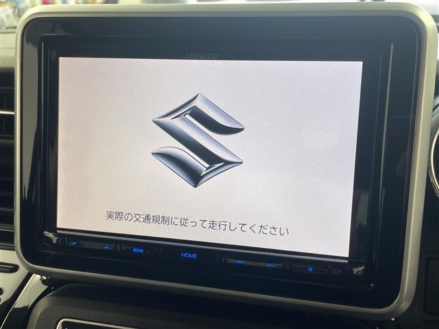 スペーシアカスタム ハイブリッドXSターボ 純正8型ナビ 両側パワースライドドア LEDヘッドライト オートライト ハーフレザーシート シートヒーター(D席) 純正ビルトインETC シートバックテーブル スズキセーフティサポート 衝突軽減(2枚目)
