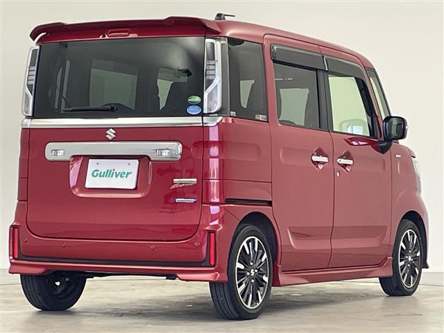 スペーシアカスタム ハイブリッドXSターボ 純正8型ナビ 両側パワースライドドア LEDヘッドライト オートライト ハーフレザーシート シートヒーター(D席) 純正ビルトインETC シートバックテーブル スズキセーフティサポート 衝突軽減(32枚目)