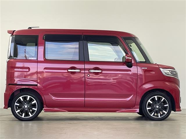 スペーシアカスタム ハイブリッドXSターボ 純正8型ナビ 両側パワースライドドア LEDヘッドライト オートライト ハーフレザーシート シートヒーター(D席) 純正ビルトインETC シートバックテーブル スズキセーフティサポート 衝突軽減(33枚目)