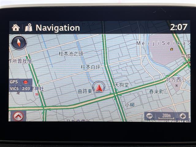 アクセラスポーツ １５Ｓ　純正ＳＤナビ　ＣＤ　ＤＶＤ　ＵＳＢ　Ｂｌｕｅｔｏｏｔｈ　ＡＵＸ　フルセグ　バックカメラ　ＥＴＣ　ドライブレコーダー　ステアリングスイッチ　革巻きステアリング　電動格納ミラー　スマートキー（2枚目）