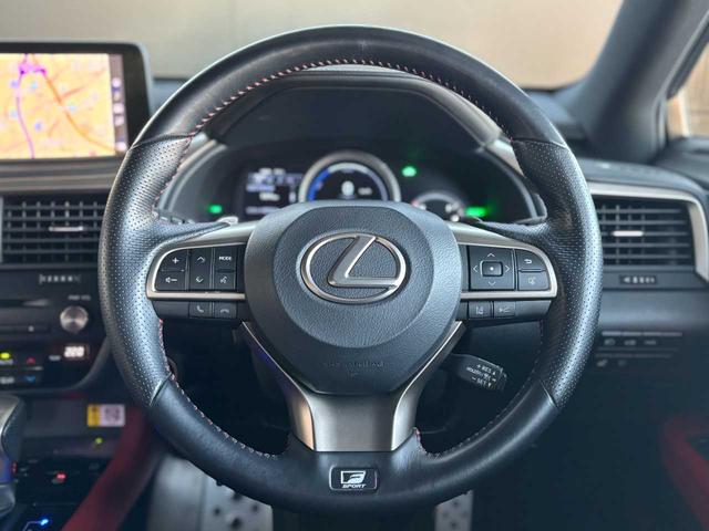 RX RX450h Fスポーツ 純正メモリーナビ Bluetooth接続 フルセグTV視聴 CD/DVD再生 バックカメラ クリアランスソナー 前後ドライブレコーダー ETC 赤レザーシート 20インチアルミ スマートキー 禁煙車(27枚目)