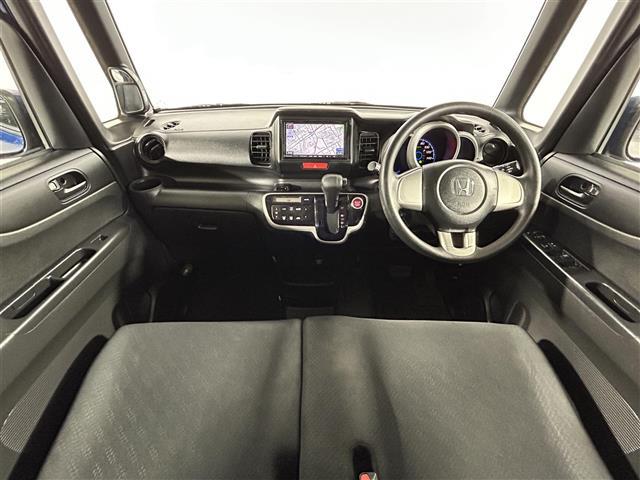 N-BOX+カスタム G 社外7インチナビ フルセグTV SD ETC アイドリングストップ LEDヘッドライト フォグランプ プッシュスタート スマートキー 両側スライドドア ドアバイザー 横滑り防止装置 AAC(2枚目)