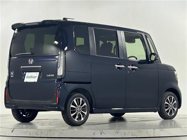 N-BOXカスタム ベースグレード 登録済み未使用車 衝突被害軽減装置 禁煙車 車線逸脱防止 パーキングソナー 片側パワースライドドア LEDヘッドライト 純正14インチアルミホイール シートヒーター チップアップシート スマートキー(37枚目)