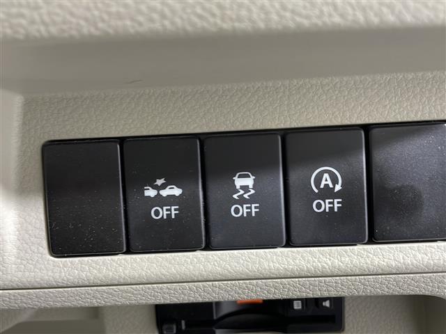 【レーダーブレーキサポートＩＩ】スズキの誇る安全装備が搭載されており、万一の危険回避を支援します！機能には限界があるためご注意ください。◆搭載機能例：衝突被害軽減装置／前方衝突警報／前方衝突被害軽減