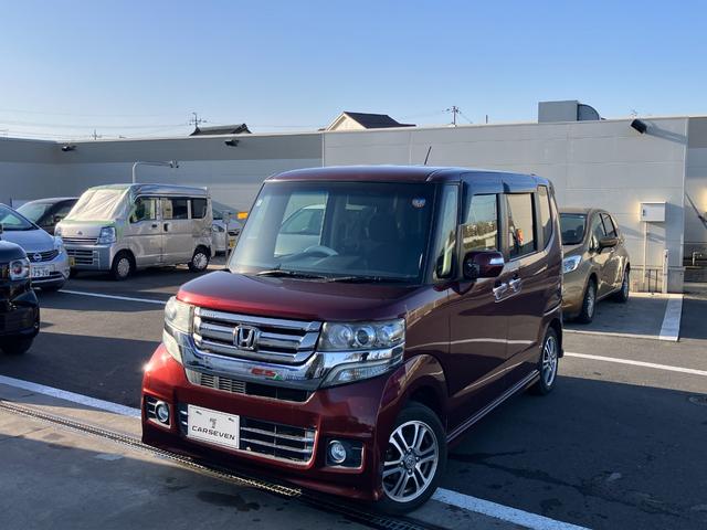 N-BOXカスタム G・Lパッケージ 社外ナビ ETC バックカメラ 左側電動スライドドア 横滑り防止装置 ヒルスタートアシスト 純正アルミホイール スマートキー スペアキー(3枚目)