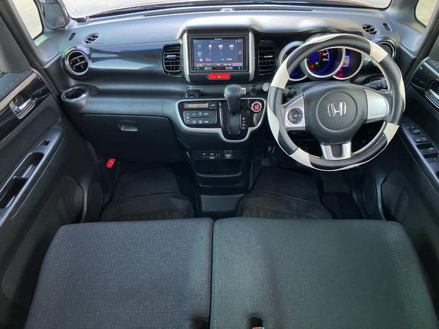 N-BOXカスタム G・Lパッケージ 社外ナビ ETC バックカメラ 左側電動スライドドア 横滑り防止装置 ヒルスタートアシスト 純正アルミホイール スマートキー スペアキー(4枚目)