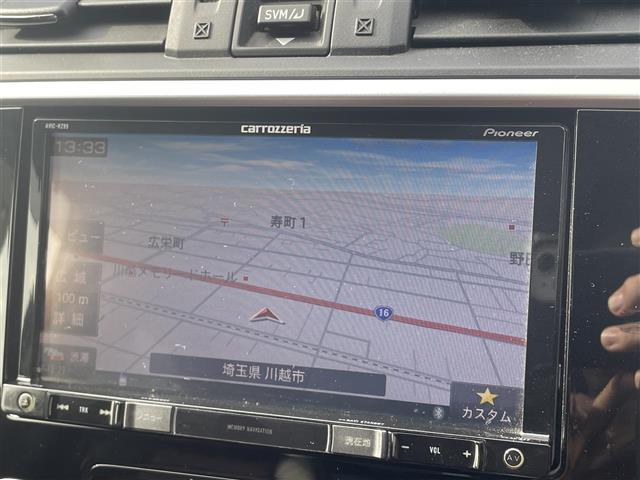 レヴォーグ ２．０ＳＴＩスポーツアイサイト　禁煙車　アドバンスドセイフティＰＫＧ　赤革シート　パワーシート　シートヒーター　カロツェリアナビ　Ｓ／Ｂカメラ　フルセグ　Ｂｌｕｅｔｏｏｔｈ　ＳＴＩエアロ　社外マフラー　社外テール　純正１８インチＡＷ（6枚目）
