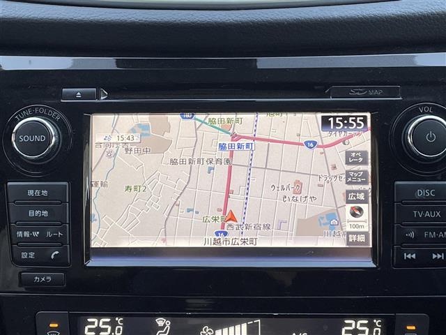 エクストレイル ２０Ｘｔｔ　エマージェンシーブレーキパッケージ　ナビ　アラウンドビューモニター　クルーズコントロール　Ｂｌｕｅｔｏｏｔｈ　パーキングアシスト　４ＷＤ　ＥＴＣ　レーンキープアシスト　コーナーセンサー　ルーフレール　シートヒーター　ＬＥＤ　スマートキー（4枚目）