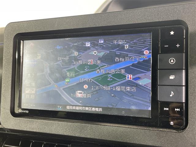 タント カスタムＸセレクション　純正７インチメモリーナビゲーション　バックカメラ　フルセグテレビ　ＣＤ　ＤＶＤ　ＢＴ　ＥＴＣ　ベンチシート　ステアリングスイッチ　テレビキッド　両側パワースライドドア　フロアマット　ドアバイザー（3枚目）