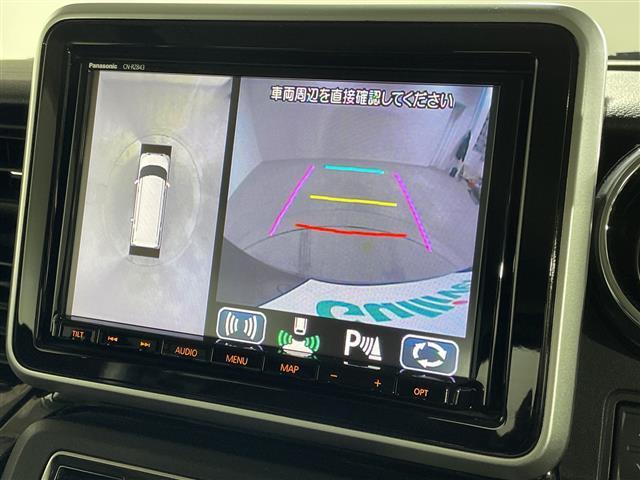 スペーシアカスタム ハイブリッドＸＳ　禁煙車　純正８型メモリナビ（ＣＤ／ＤＶＤ／ＢＴ／フルセグＴＶ）全方位モニター　スズキセーフティサポート両側パワースライドドア　ＥＴＣ　前方ドライブレコーダー　コーナーセンサー　ＨＵＤ　シートヒーター（2枚目）