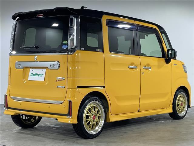 スペーシアカスタム ハイブリッドＸＳターボ　禁煙車　純正ナビゲーション　フルセグテレビ　全方位モニター　ＬＥＤヘッドライト　クルーズコントロール　シートヒーター　ベンチシート　社外１６インチアルミホイール　両側パワースライドドア　スマートキー（48枚目）