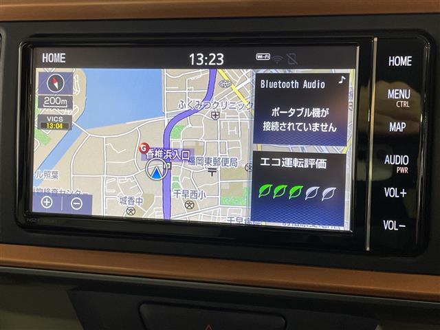 パッソ モーダ　チャーム　禁煙車　純正メモリナビ（ＣＤ／ＤＶＤ／ＢＴ／ＨＤＭＩ／フルセグＴＶ）全方位モニター　スマートアシスト　ハーフレザーシート　シートヒーター　ＥＴＣ　ドライブレコーダー前後　ＬＥＤヘッドライト　フォグ（4枚目）