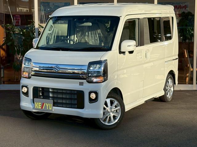 エブリイワゴン PZターボスペシャル 【4WDハイルーフ】【届出済未使用車】【衝突軽減装置&車線逸脱警報】LEDヘッドライト シートヒーター 両側電動スライド オートステップ コーナーセンサー スマートキー 純正AW 横滑り防止(12枚目)