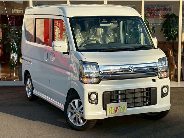 エブリイワゴン PZターボスペシャル 【4WDハイルーフ】【届出済未使用車】【衝突軽減装置&車線逸脱警報】LEDヘッドライト シートヒーター 両側電動スライド オートステップ コーナーセンサー スマートキー 純正AW 横滑り防止(13枚目)