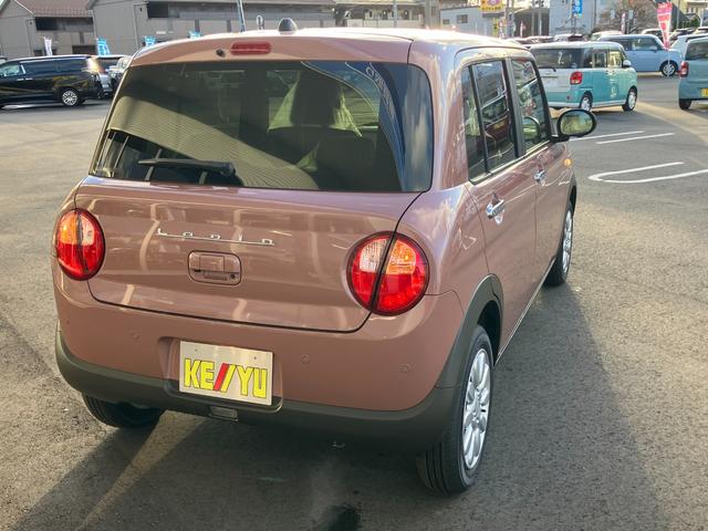 アルトラパン X 届出済未使用車 4WD 全方位モニター付き コーナーセンサー 衝突軽減 車線逸脱 シートヒーター LED USB オートライト アイドリングストップ 電格ミラー スマートキー 禁煙車 14インチAW(6枚目)