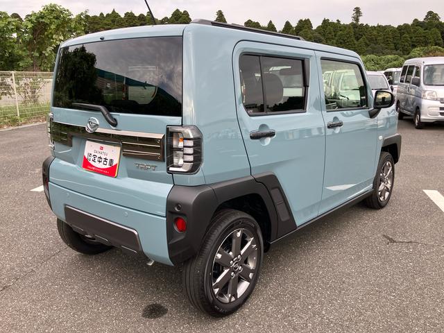 タフト Gターボ ダーククロムベンチャー 前後ダークガーニッシュ ガラスルーフ ルーフレール 15インチアルミ LEDヘッドライト&フォグランプ バックカメラ シートヒーター 電動駐車ブレーキ 自動追従クルコン 衝突被害軽減ブレーキ(25枚目)