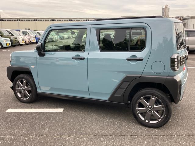 タフト Gターボ ダーククロムベンチャー 前後ダークガーニッシュ ガラスルーフ ルーフレール 15インチアルミ LEDヘッドライト&フォグランプ バックカメラ シートヒーター 電動駐車ブレーキ 自動追従クルコン 衝突被害軽減ブレーキ(29枚目)