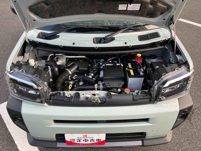 タフト Ｇターボ　ダーククロムベンチャー　前後ダークガーニッシュ　ガラスルーフ　ルーフレール　１５インチアルミ　ＬＥＤヘッドライト＆フォグランプ　バックカメラ　シートヒーター　電動駐車ブレーキ　自動追従クルコン　衝突被害軽減ブレーキ（19枚目）