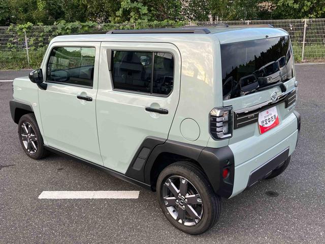 タフト Ｇターボ　ダーククロムベンチャー　前後ダークガーニッシュ　ガラスルーフ　ルーフレール　１５インチアルミ　ＬＥＤヘッドライト＆フォグランプ　バックカメラ　シートヒーター　電動駐車ブレーキ　自動追従クルコン　衝突被害軽減ブレーキ（28枚目）