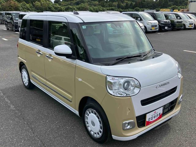 ムーヴキャンバス ストライプスG 両側電動スライドドア LEDヘッドライト&フォグランプ シートヒーター 保温カップホルダー 電動駐車ブレーキ バックカメラ ステアリングスイッチ コーナーセンサー 衝突被害軽減ブレーキ(18枚目)