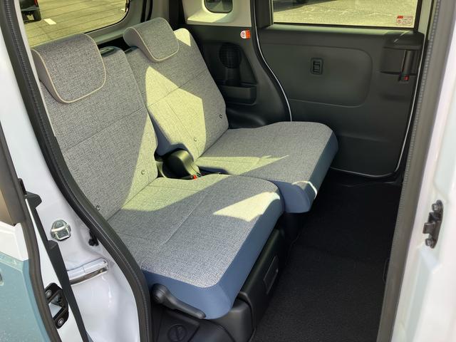 ムーヴキャンバス ストライプスGターボ 両側電動スライドドア LEDヘッドライト&フォグランプ シートヒーター 保温カップホルダー 電動駐車ブレーキ バックカメラ ステアリングスイッチ 自動追従クルコン 衝突被害軽減ブレーキ(10枚目)