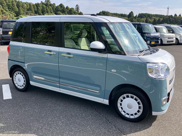 ムーヴキャンバス ストライプスGターボ 両側電動スライドドア LEDヘッドライト&フォグランプ シートヒーター 保温カップホルダー 電動駐車ブレーキ バックカメラ ステアリングスイッチ 自動追従クルコン 衝突被害軽減ブレーキ(19枚目)