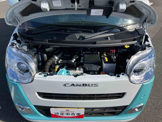 ムーヴキャンバス ストライプスＧターボ　両側電動スライドドア　ＬＥＤヘッドライト＆フォグランプ　シートヒーター　保温カップホルダー　電動駐車ブレーキ　バックカメラ　ステアリングスイッチ　自動追従クルコン　衝突被害軽減ブレーキ（17枚目）