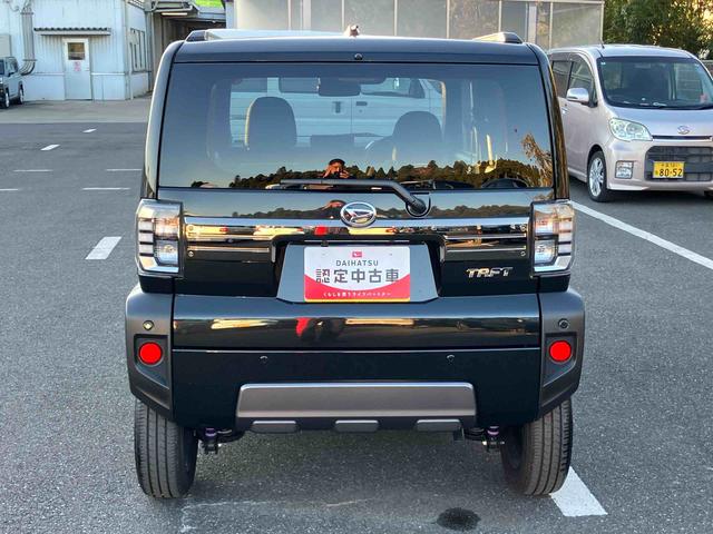 タフト Gターボ ダーククロムベンチャー 前後専用ガーニッシュ ガラスルーフ ルーフレール 15インチアルミ LEDヘッドライト&フォグランプ バックカメラ シートヒーター 電動駐車ブレーキ 自動追従クルコン 衝突被害軽減ブレーキ(26枚目)