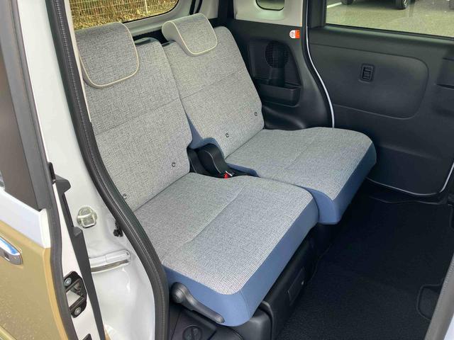 ムーヴキャンバス ストライプスGターボ 両側電動スライドドア LEDヘッドライト&フォグランプ シートヒーター 保温カップホルダー 電動駐車ブレーキ バックカメラ ステアリングスイッチ 自動追従クルコン 衝突被害軽減ブレーキ(10枚目)