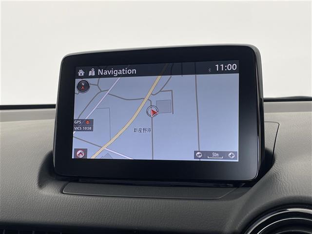 デミオ ＸＤツーリング　純正ナビ　ＢＳＭ　レーダークルーズコントロール　衝突軽減ブレーキ　シートヒーター　ドライブレコーダー　ＥＴＣ　ＬＥＤヘッドライト　フォグランプ　純正１６インチＡＷ　スマートキー　禁煙車（3枚目）