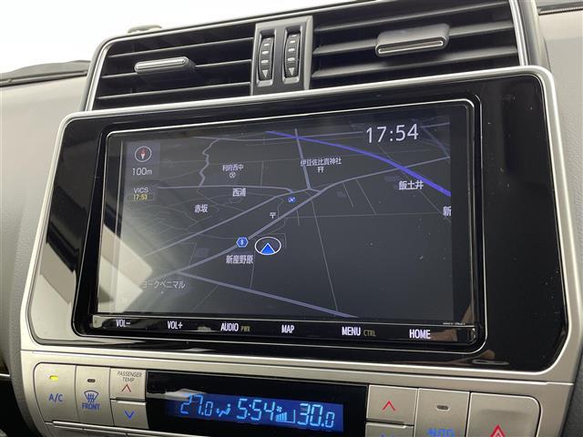 ランドクルーザープラド TX Lパッケージ マットブラックエディション 純正9型ナビ 黒革シート シートヒーター/ベンチレーション アダプティブクルーズ 前後クリアランスソナー ルーフレール 専用18インチAW フルセグTV バックモニター Bluetoothオーディオ(4枚目)