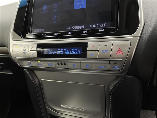 ランドクルーザープラド TX Lパッケージ マットブラックエディション 純正9型ナビ 黒革シート シートヒーター/ベンチレーション アダプティブクルーズ 前後クリアランスソナー ルーフレール 専用18インチAW フルセグTV バックモニター Bluetoothオーディオ(15枚目)