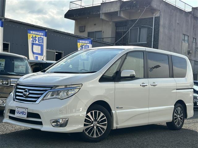 セレナ ハイウェイＳ　Ｇ　Ｓ　ＨＶ　Ａセーフ　禁煙車　純正ナビ　ＴＶ　ＢＴ　ＣＤ　ＡＵＸ　ＥＴＣ　バックカメラ　アラウンドビューモニター　クルーズコントロール　ドライブレコーダー　純正フロアマット　純正アルミホイール　両側パワースライドドア（3枚目）