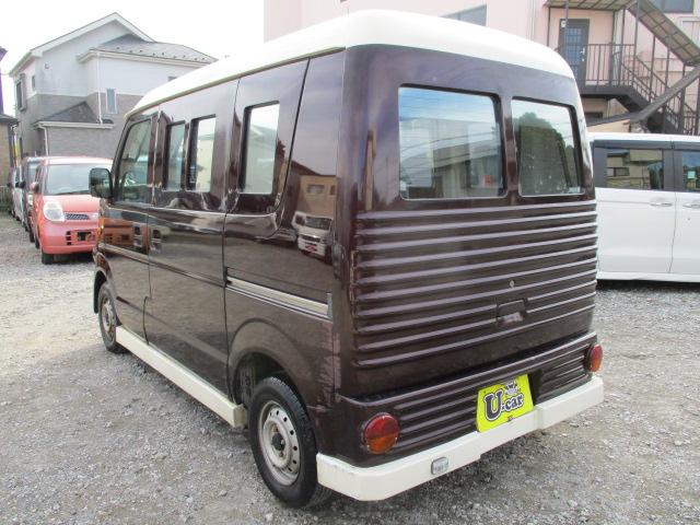 スクラム 欧州バス仕様 車検令和8年2月 走行98100キロ パープルベージュツートンカラー タイミングチェーン フルフラットシート 両側スライドドア ヘッドライトレベライザー FM AMラジオ ゴムマット(21枚目)