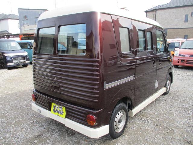 スクラム 欧州バス仕様 車検令和8年2月 走行98100キロ パープルベージュツートンカラー タイミングチェーン フルフラットシート 両側スライドドア ヘッドライトレベライザー FM AMラジオ ゴムマット(23枚目)