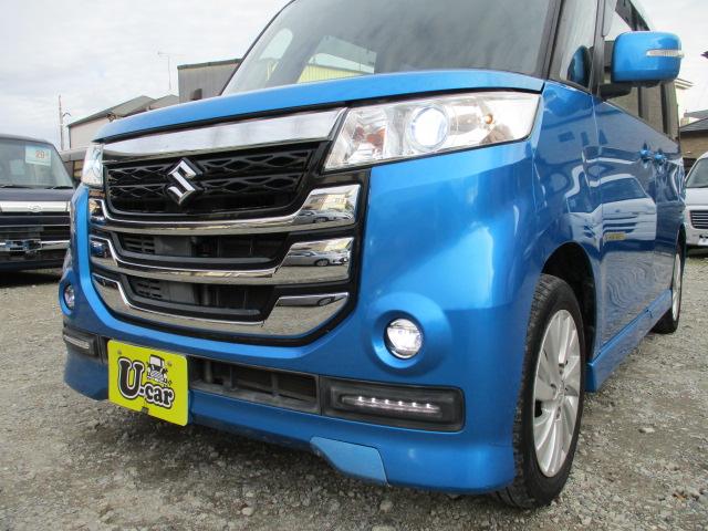 スペーシアカスタムZ ベースグレード 車検整備付 ナビ フルセグTV 全方位カメラ Bluetoothオーディオ再生接続 両側パワースライドドア 衝突軽減ブレーキ レーンキープ 黒革シートカバー シートヒーター HIDライト LEDフォグ(20枚目)