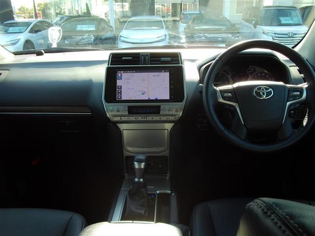 ランドクルーザープラド ＴＸ　Ｌパッケージ　リアカメラ　１オ－ナ－　スマートキ　盗難防止　キーレスエントリー　ＥＴＣ装備　ＤＶＤ再生可　寒冷地　エアコン　ＬＥＤランプ　レザー　アルミホイール　パートタイム４ＷＤ　横滑り防止システム　フルＴＶ（4枚目）