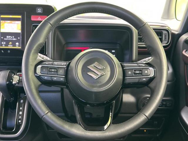 スペーシアカスタム ハイブリッドXSターボ 新品タイヤ/保証書/純正 9インチ SDナビ/セーフティサポート(スズキ)/両側電動スライドドア/シートヒーター/全方位モニター用カメラ/車線逸脱防止支援システム/シート ハーフレザー ターボ ETC(15枚目)