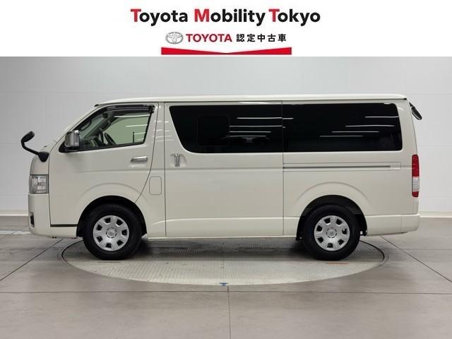 ハイエースバン ロングスーパーGL Wエアコン Bカメラ LEDライト パワーウインドウ 横滑防止 ドライブレコーダー フルセグテレビ DVD視聴可 キーレスエントリー メモリーナビ オートエアコン ETC パワーステ 記録簿有 ABS(3枚目)