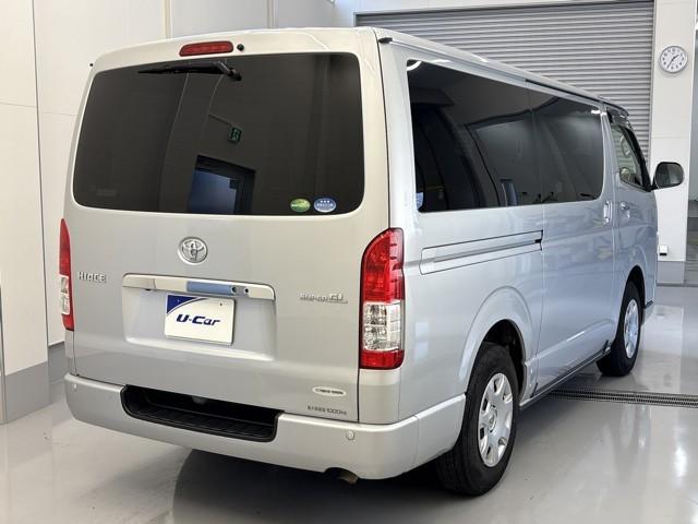 ハイエースバン ロングスーパーGL リアカメラ SRS ダブルエアバッグ Wエアコン 横滑り防止装置付 盗難防止機能 キーレス スマートエントリー エアコン ワンセグ パワステ ナビTV ETC ミュージックプレイヤー接続可 ABS(6枚目)