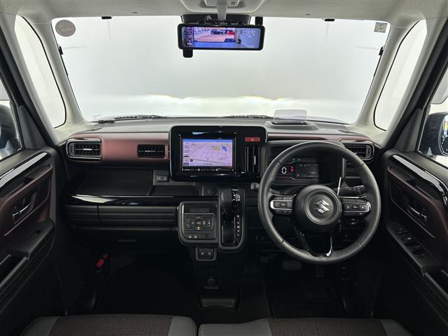 スペーシアカスタム ハイブリッドＸＳ　禁煙　社外８インチナビ　両側パワースライドドア　バックカメラ　シートヒーター　ステアリングヒーター　ＥＴＣ　追従クルコン　ドラレコ型ミラー　衝突軽減　コーナーセンサー　レーンキープ　Ｂｌｕｅｔｏｏｔｈ（2枚目）