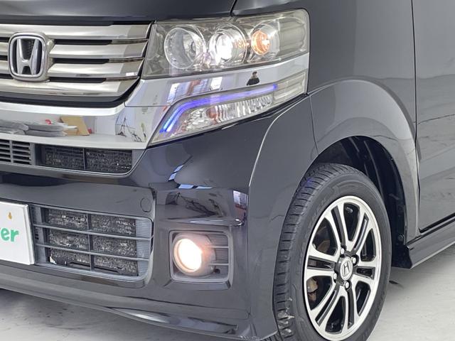 Ｎ－ＢＯＸカスタム Ｇ　ＳＳパッケージ　禁煙車　シティブレーキアクティブシステム　社外メモリナビ　フルセグＴＶ　バックカメラ　両側パワースライドドア　クルーズコントロール　ＨＩＤオートライト　フォグランプ　純正１４インチアルミホイール（18枚目）