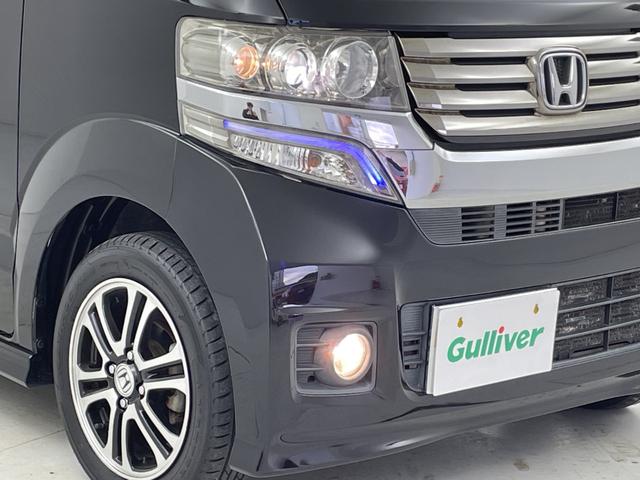 Ｎ－ＢＯＸカスタム Ｇ　ＳＳパッケージ　禁煙車　シティブレーキアクティブシステム　社外メモリナビ　フルセグＴＶ　バックカメラ　両側パワースライドドア　クルーズコントロール　ＨＩＤオートライト　フォグランプ　純正１４インチアルミホイール（61枚目）